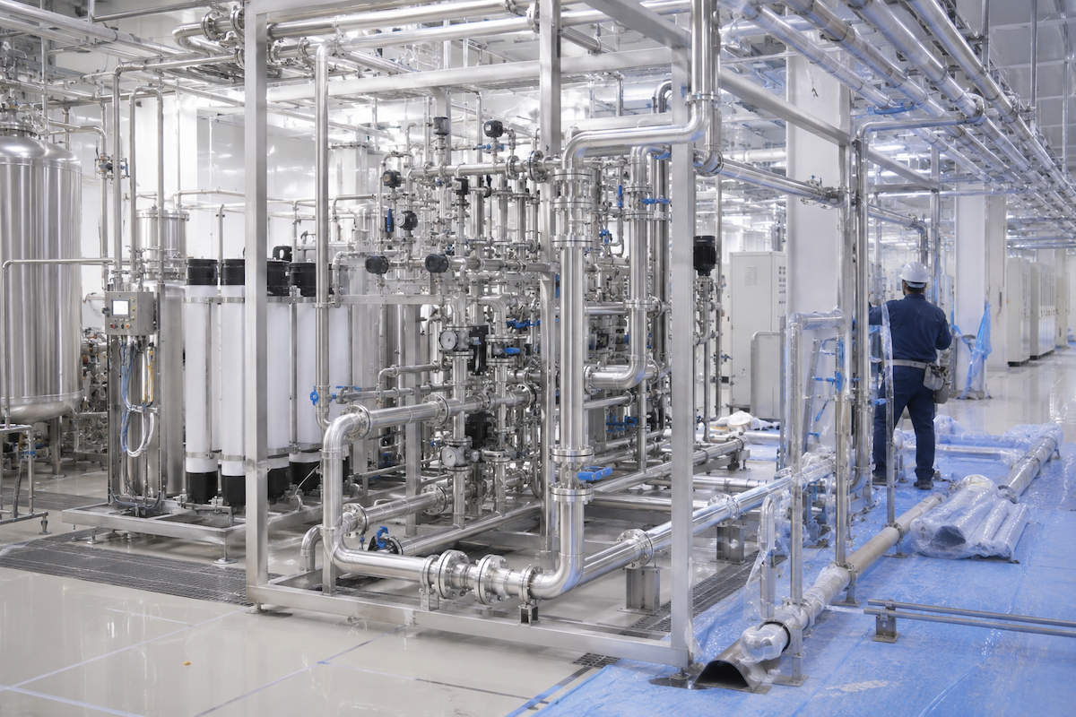 半導体工場 純水製造装置 配管系統の増設工事